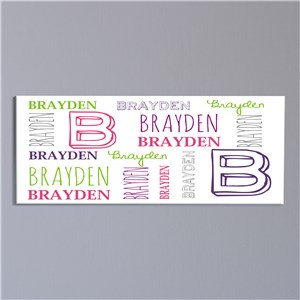 Image of Custom Kids Name Canvas