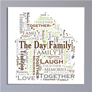 Personalized Welcome Home Word-Art Canvas by Gifts For You Now