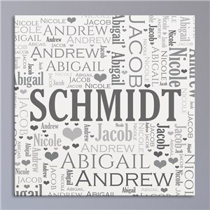 Personalized Family Word-Art Canvas by Gifts For You Now