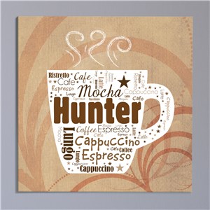 Image of Coffee Word-Art Canvas