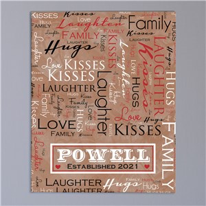 Image of Family Name Love Word-Art Canvas