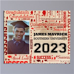Personalized Graduation Photo Word-Art Canvas by Gifts For You Now