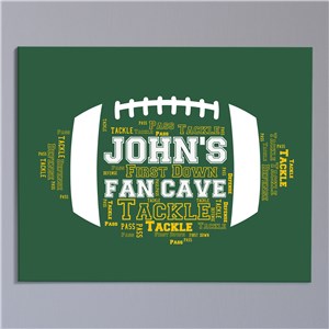 Personalized Football Word-Art Canvas by Gifts For You Now
