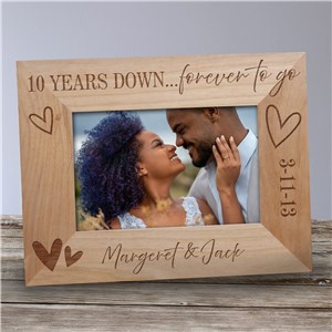 Personalized Engraved Forever to Go Wood Frame by Gifts For You Now