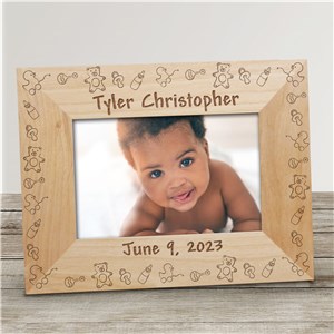 Personalized Baby Toys Baby Wood Picture Frame by Gifts For You Now