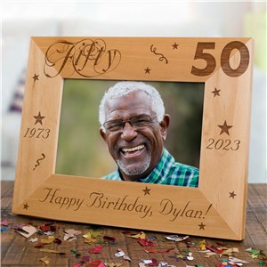 Personalized 50th Birthday Picture Frame by Gifts For You Now