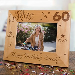 Personalized Milestone Birthday Wood Frame by Gifts For You Now