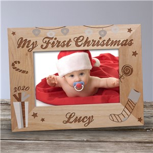 Personalized My First Christmas Engraved Picture Frame by Gifts For You Now