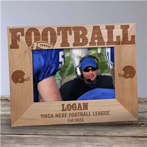 Personalized Football Wood Picture Frame by Gifts For You Now