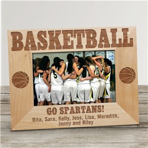 Personalized Engraved Basketball Wood Picture Frame by Gifts For You Now