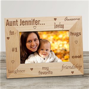 My Favorite Aunt Personalized Wood Picture Frame by Gifts For You Now