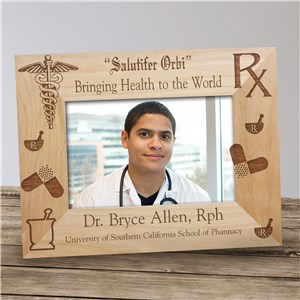 Personalized Pharmacist Wood Picture Frame by Gifts For You Now