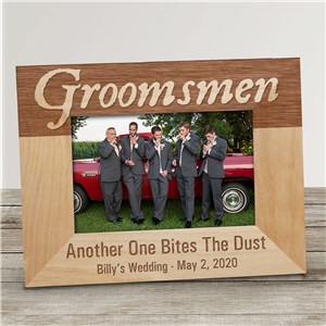 Image of Personalized Groomsmen Wood Picture Frame