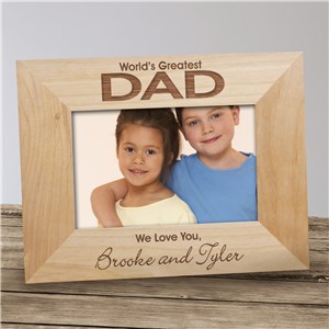 Personalized Engraved World's Greatest Dad Photo Frame by Gifts For You Now