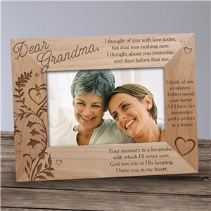 Personalized Engraved Memory Is A Keepsake Memorial Wood Picture Frame by Gifts For You Now
