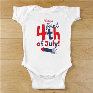 Personalized First Fourth of July Infant Bodysuit by Gifts For You Now