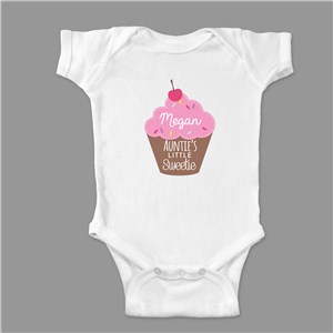 Personalized Little Sweetie Baby Bodysuit - Pink - 12 Month Infant T-Shirt (13" W x 10 1/4" L) by Gifts For You Now