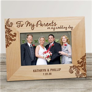 Image of Engraved Parents Wedding Frame