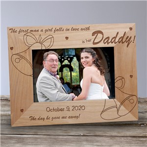 Image of Personalized "Is her Daddy" Wedding Bells Picture Frame