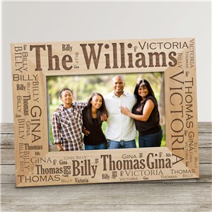 Personalized Family Pride Word-Art Wood Picture Frame by Gifts For You Now