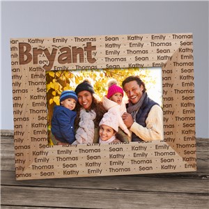 Personalized Custom Family Name Wood Frame by Gifts For You Now