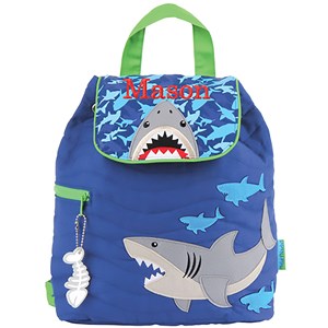 Personalized Quilted Shark Embroidered Backpack by Gifts For You Now