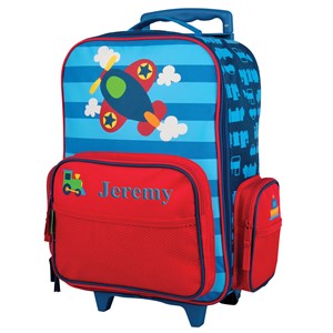 Personalized Embroidered Airplane Rolling Luggage by Gifts For You Now