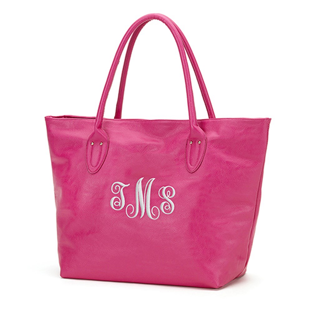 Personalized Monogrammed Leatherette Tote Bag by Gifts For You Now