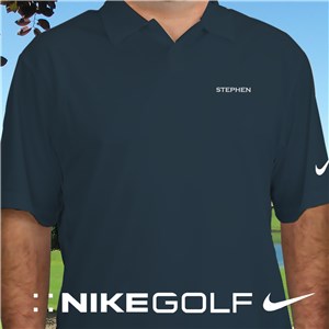 Personalized Embroidered Name Nike Dri-FIT Navy Polo Shirt - Navy Polo - Medium (Size Adult 38-41) by Gifts For You Now