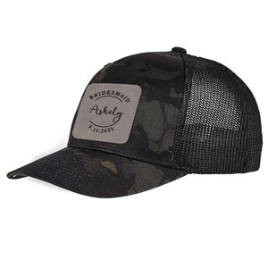 Personalized Wedding Party Camo Trucker Hat with Patch by Gifts For You Now