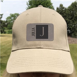 Personalized Square Name & Initial Baseball Hat with Patch by Gifts For You Now