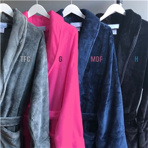 Personalized Embroidered Initials Microfleece Robe by Gifts For You Now