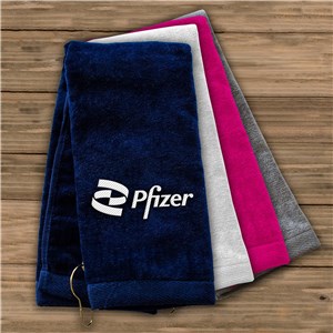 Personalized Embroidered Corporate Golf Towel by Gifts For You Now