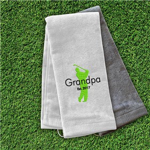 Personalized Embroidered Golfer Golf Towel by Gifts For You Now