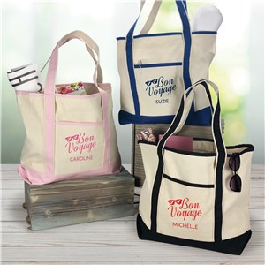 Personalized Bon Voyage Tote Bag by Gifts For You Now