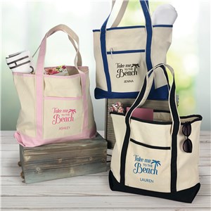 Personalized Take Me to the Beach Tote Bag by Gifts For You Now
