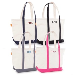 Personalized Embroidered Initials Medium Boat Tote by Gifts For You Now