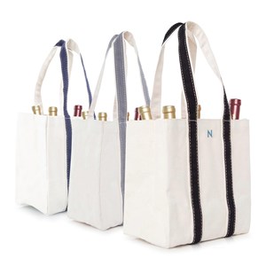 Personalized Embroidered Initial Wine Carrier Tote by Gifts For You Now