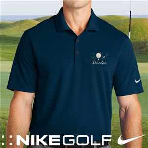 Personalized Embroidered Golf Navy Nike Polo Shirt 2.0 - Navy Polo - Large (Size Adult 41-44) by Gifts For You Now