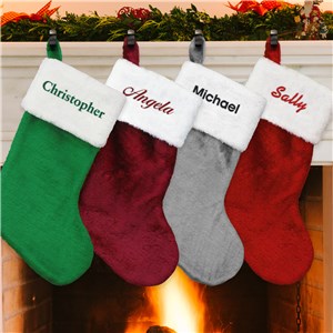 Personalized Embroidered Plush Stocking by Gifts For You Now