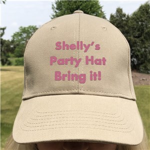 Personalized Embroidered Any Message Baseball Hat by Gifts For You Now