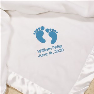 Image of Embroidered Baby Boy Fleece Blanket