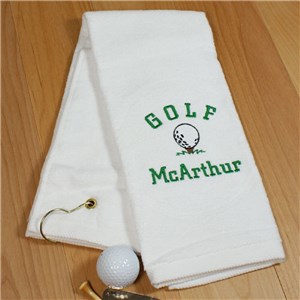 Personalized Golf Ball Towel by Gifts For You Now