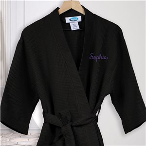 Personalized Embroidered Name Waffle Weave Robe by Gifts For You Now