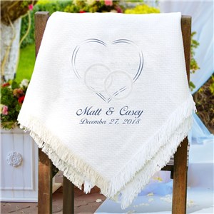 Personalized Embroidered Wedding Afghan by Gifts For You Now