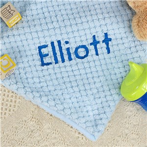 Image of Personalized Blue Baby Blanket