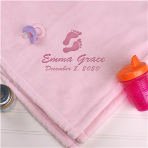 Image of Personalized Baby Girl Mink Blanket
