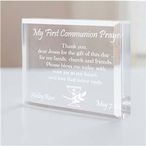 Personalized My First Communion Prayer Keepsake by Gifts For You Now