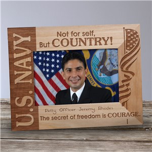 Personalized U.S. Navy Wood Picture Frame by Gifts For You Now