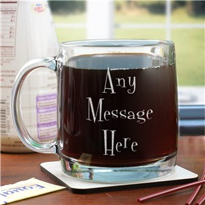Personalized Engraved Mystical Message Glass Mug by Gifts For You Now